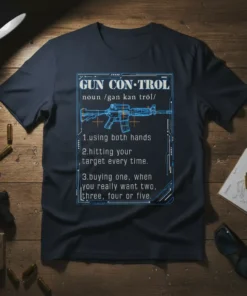 GUN CONTROL noun /gan text design featuring stylish typography on quality t-shirt