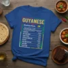 GUYANESE Nutrition Facts Serving text design featuring eye-catching typography on quality t-shirt