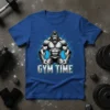 Gym Time t-shirt featuring a muscular gorilla graphic and bold text, perfect for fitness enthusiasts