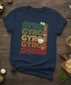 Gyros Gyros Gyros Gyros Gyros detailed graphic design printed on comfortable cotton t-shirt