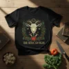 Hail Seitan Go Vegan detailed graphic design printed on comfortable cotton t-shirt