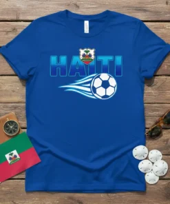 Haiti Soccer T-Shirt stylish graphic design printed on comfortable cotton t-shirt
