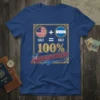 Half Half 100% Awesomness t-shirt design featuring USA and Honduras flags, with text celebrating dual heritage