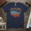 Hands Across America May 25 1986 t-shirt design featuring a map of the USA with people holding hands across it