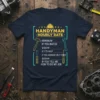 HANDYMAN HOURLY RATE MINIMUM text design featuring unique typography on quality t-shirt