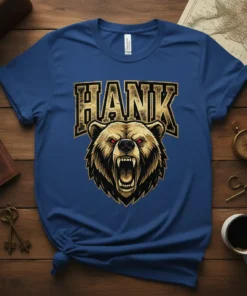 HANK Bear T-Shirt detailed graphic design printed on comfortable cotton t-shirt