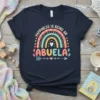 HAPPINESS IS BEING AN ABUELLA bold graphic design printed on comfortable cotton t-shirt