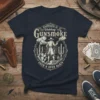Happiness Is Watching Gunsmoke Over & Over Again t-shirt with vintage cowboy and cactus graphic