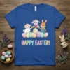 HAPPY EASTER! eye-catching graphic design printed on comfortable cotton t-shirt