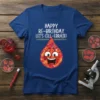 Happy Re-Birthday Let's Cell-Ebrate! funny science pun t-shirt design with a cartoon blood cell graphic