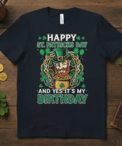 HAPPY ST. PATRICKS DAY text design featuring creative typography on quality t-shirt