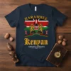 Harambee Kenyan Kenya Yetu Fahari Yetu t-shirt with Kenyan flag and coat of arms design