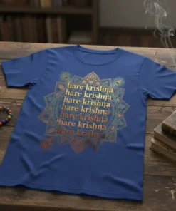 hare krishna hare krishna text design featuring bold typography on quality t-shirt