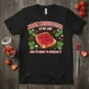 Harm Reduction Is My Jam And I'm Here To Spread It text on a black t-shirt with strawberry jam toast