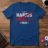 Harris Balz 2024 political statement t-shirt design with red cross-out and stars