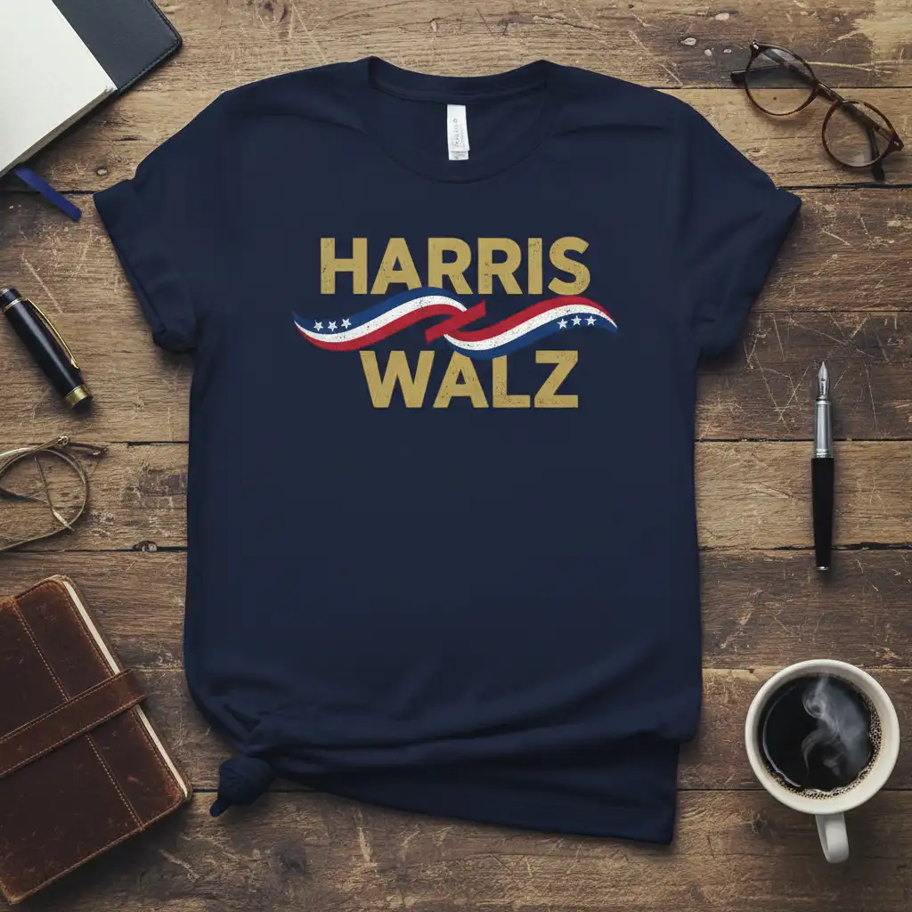 Harris Walz T-Shirt unique artwork printed on breathable fabric creating a standout t-shirt