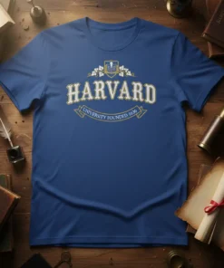 Harvard University Founded 1636 vintage logo t-shirt design with crest and banner
