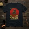 Hattori Hanzo Sword & Sushi T-Shirt with Okinawa Japan text and a Shisa lion dog graphic