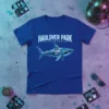 Haulover Park Florida t-shirt design with a futuristic shark graphic and text
