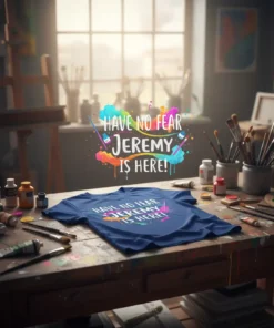 HAVE NO FEAR JEREMY IS HERE! unique graphic design printed on comfortable cotton t-shirt