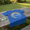 Blue t-shirt with "Have The Day You Voted For" text over a distressed rainbow graphic
