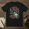 Eagle casting a vote with "Have The Day You Voted For The Day" text on a black t-shirt