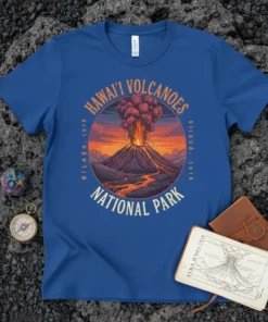 Hawai'i Volcanoes National Park Kilauea 1916 t-shirt design with erupting volcano graphic and distressed circular text
