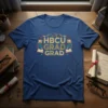 HBCU GRAD GRAD t-shirt with graduation cap and books graphic, celebrating college achievement