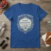 Health Coach Results Guaranteed or Your Old Body Back t-shirt with floral and dumbbell graphic