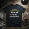 Heart Attack Very Bad Would Not Recommend t-shirt with distressed typography and star ratings