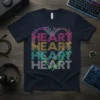Heart Heart Heart Heart stylish graphic design printed on comfortable cotton t-shirt