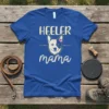 Heeler Mama t-shirt design featuring the words "Heeler Mama" and a graphic of an Australian Cattle Dog's face