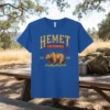 Hemet California Est 1910 vintage bear graphic t-shirt design with red stars and distressed typography