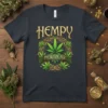 Hempy New Year t-shirt design featuring a cannabis leaf wreath and festive text