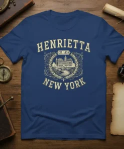 Henrietta New York T-Shirt unique graphic design printed on comfortable cotton t-shirt