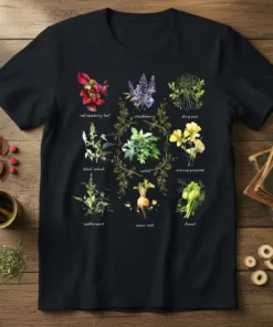 herbal remedies t-shirt bold graphic design printed on comfortable cotton t-shirt