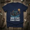 HERE FISHY, FISHY, FISHY stylish graphic design printed on comfortable cotton t-shirt