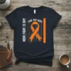 Herr Fight Is Ghy For My Wife T-Shirt with orange awareness ribbon and American flag graphic