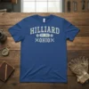 Vintage Hilliard Ohio Est 1853 t-shirt design with distressed typography and wrench graphics