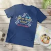Hilton Head Island South Carolina text with a crab graphic and plaid background on a navy blue t-shirt