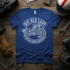 His Old Lady Forever Riding Shotgun t-shirt with a vintage motorcycle graphic and flames