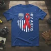 HIV AIEDS detailed graphic design printed on comfortable cotton t-shirt