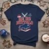 HO! HO! BUFFALO bold graphic design printed on comfortable cotton t-shirt