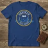 Hoboken New Jersey Est 1849 skyline graphic t-shirt in navy blue