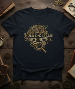 Hold ON, LET ME OVERTHINK THIS.. detailed graphic design printed on comfortable cotton t-shirt