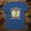 Frog wearing cowboy hat and boots with text "Hold On Partner I'm Growing A Little Buckaroo" T-Shirt
