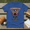 HOMERUN! EST. HOME PLATE baseball catcher t-shirt design with retro style and vibrant colors