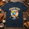 Homerun Treats t-shirt design featuring ice cream cones shaped like baseballs and crossed bats