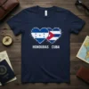 Honduras Cuba Hearts T-Shirt eye-catching graphic design printed on comfortable cotton t-shirt