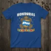 Honduras Hispanic Heritage t-shirt design with the Honduran flag and a gold laurel wreath